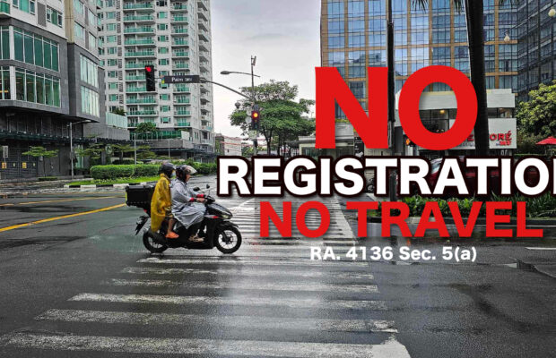 no registration no travel law